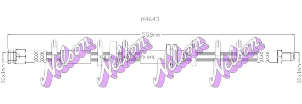 Handler.Part Brake hose KAWE H4643 1