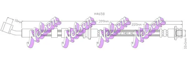 Handler.Part Brake hose KAWE H4658 1