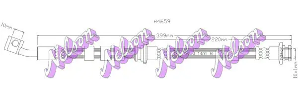 Handler.Part Brake hose KAWE H4659 1