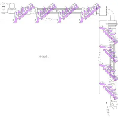 Handler.Part Brake hose KAWE H4661 1