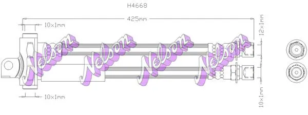 Handler.Part Brake hose KAWE H4668 1