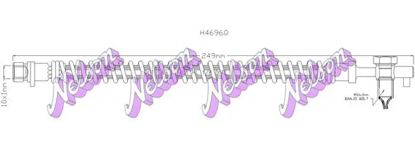 Handler.Part Brake hose KAWE H4696Q 1