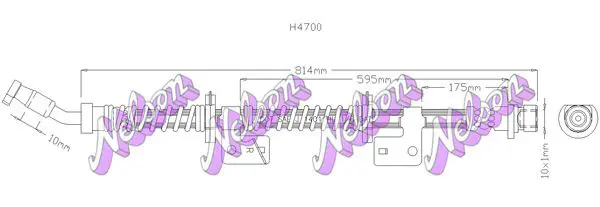 Handler.Part Brake hose KAWE H4700 1