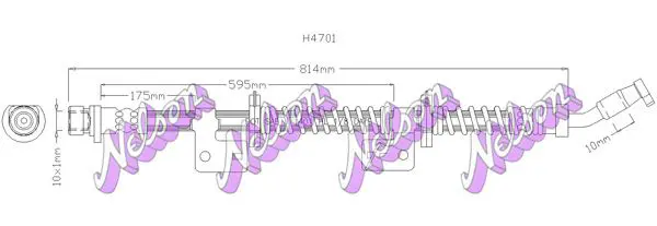 Handler.Part Brake hose KAWE H4701 1