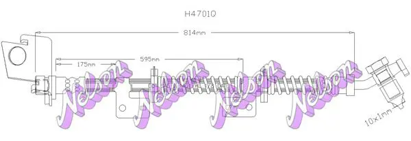 Handler.Part Brake hose KAWE H4701Q 1