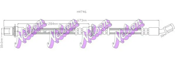 Handler.Part Brake hose KAWE H4746 1