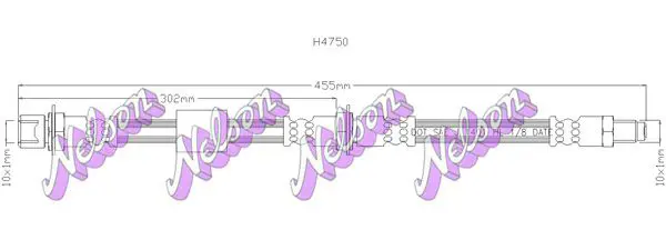 Handler.Part Brake hose KAWE H4750 1