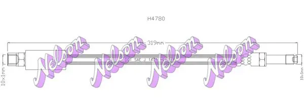 Handler.Part Brake hose KAWE H4780 1