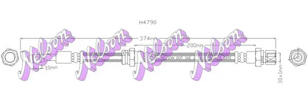 Handler.Part Brake hose KAWE H4790 1