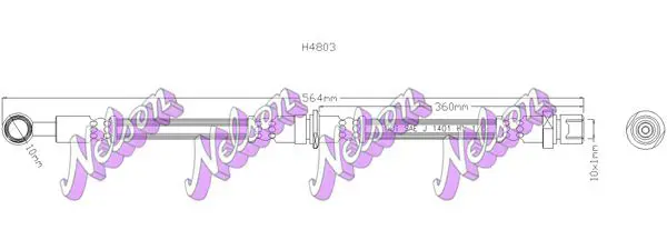 Handler.Part Brake hose KAWE H4803 1