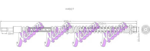 Handler.Part Brake hose KAWE H4827 1