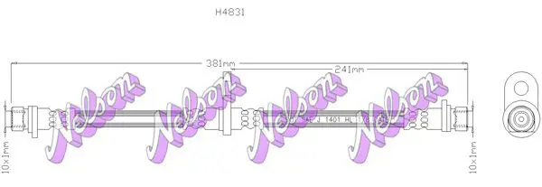 Handler.Part Brake hose KAWE H4831 1