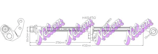 Handler.Part Brake hose KAWE H4845Q 1