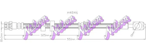 Handler.Part Brake hose KAWE H4846 1