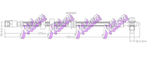 Handler.Part Brake hose KAWE H4846Q 1