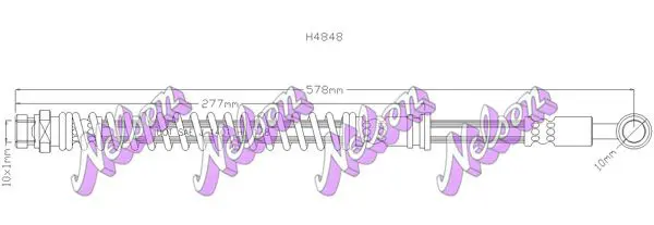 Handler.Part Brake hose KAWE H4848 1