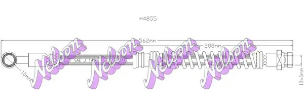 Handler.Part Brake hose KAWE H4855 1