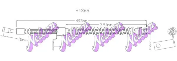 Handler.Part Brake hose KAWE H4869 1