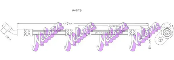 Handler.Part Brake hose KAWE H4879 1