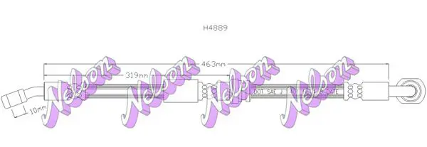 Handler.Part Brake hose KAWE H4889 1