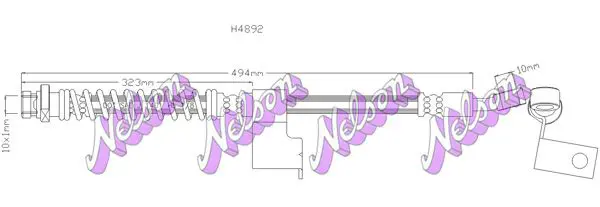 Handler.Part Brake hose KAWE H4892 1