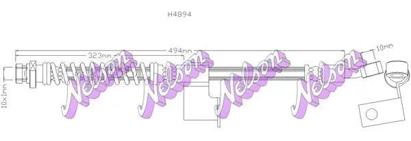 Handler.Part Brake hose KAWE H4894 1