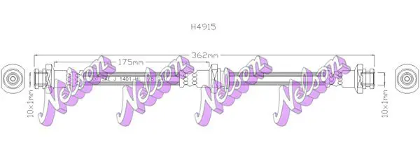 Handler.Part Brake hose KAWE H4915 1