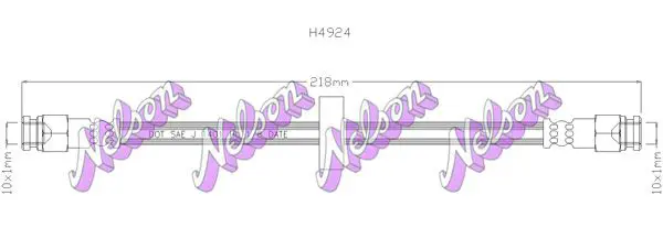 Handler.Part Brake hose KAWE H4924 1