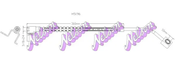 Handler.Part Brake hose KAWE H5196 1