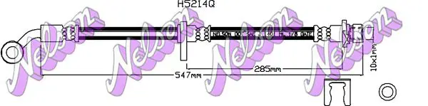 Handler.Part Brake hose KAWE H5214Q 1