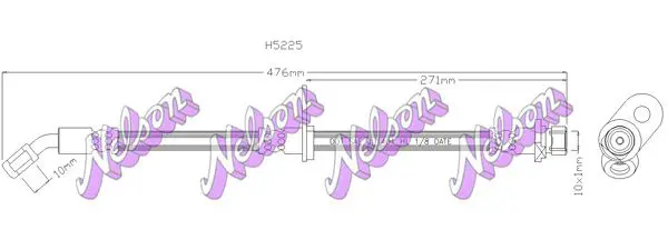 Handler.Part Brake hose KAWE H5225 1