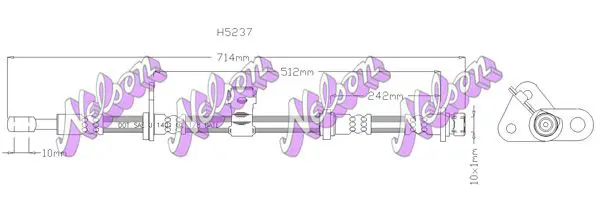 Handler.Part Brake hose KAWE H5237 1