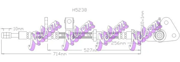 Handler.Part Brake hose KAWE H5238 1