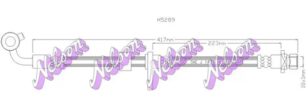 Handler.Part Brake hose KAWE H5289 1