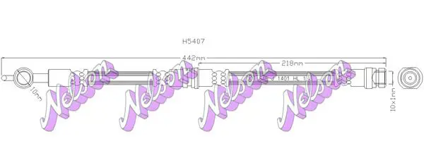 Handler.Part Brake hose KAWE H5407 1