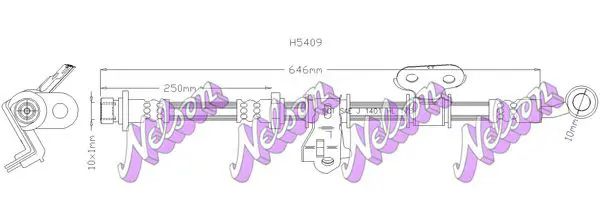 Handler.Part Brake hose KAWE H5409 1