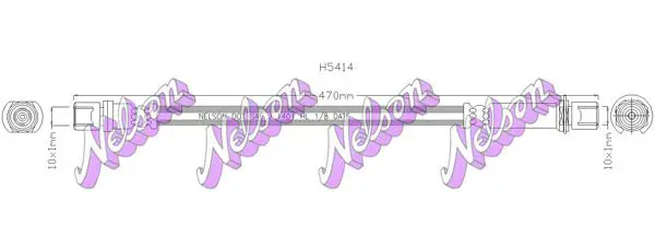 Handler.Part Brake hose KAWE H5414 1