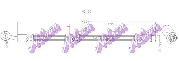 Handler.Part Brake hose KAWE H5450 1