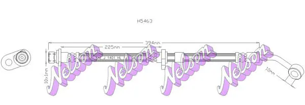 Handler.Part Brake hose KAWE H5463 1