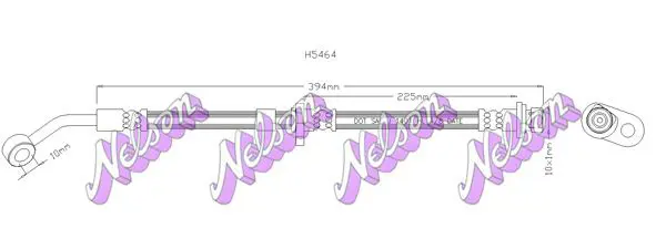 Handler.Part Brake hose KAWE H5464 1