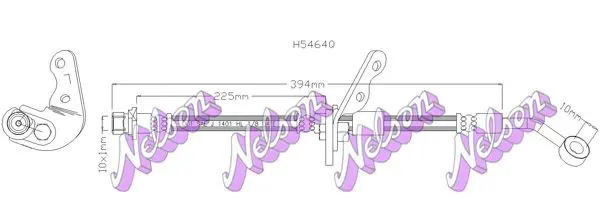 Handler.Part Brake hose KAWE H5464Q 1