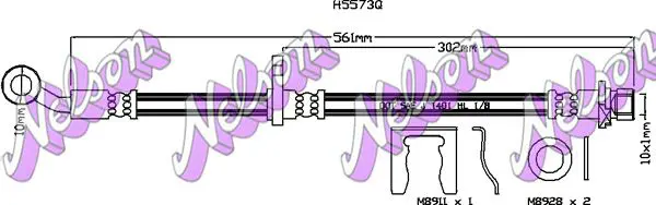 Handler.Part Brake hose KAWE H5573Q 1