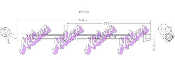 Handler.Part Brake hose KAWE H5574 1