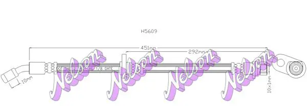 Handler.Part Brake hose KAWE H5609 1