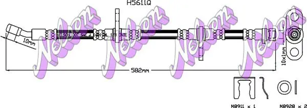 Handler.Part Brake hose KAWE H5611Q 1