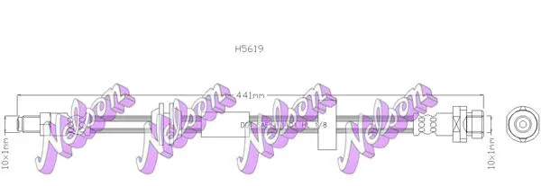 Handler.Part Brake hose KAWE H5619 1