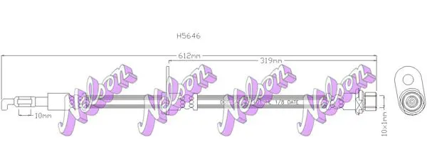 Handler.Part Brake hose KAWE H5646 1