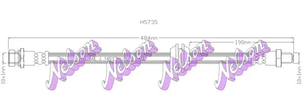 Handler.Part Brake hose KAWE H5735 1