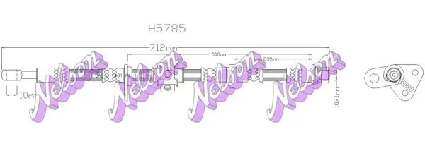 Handler.Part Brake hose KAWE H5785 1