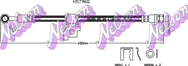 Handler.Part Brake hose KAWE H5796Q 1